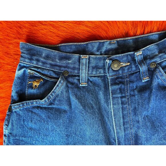 Vintage 70s Wrangler Jeans | High Waist Straight Leg | Mid Blue Wash | Size 25 - Picture 4 of 7